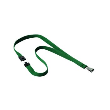 Durable Textile Lanyard With Snap Hook 15mm Dark Green (10 Pack) 812732 - DISCONTINUED