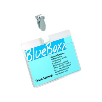 Durable Visitor Badge with Strap 60x90mm Clear (Pack of 25) 8147/19