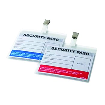 Durable Colour Coded Security Pass Red/Blue (Pack of 25) 999108004 - DISCONTINUED