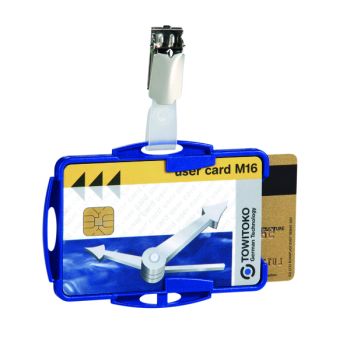 Durable Duo Security Pass Holder Blue (Pack of 25) 8218/06