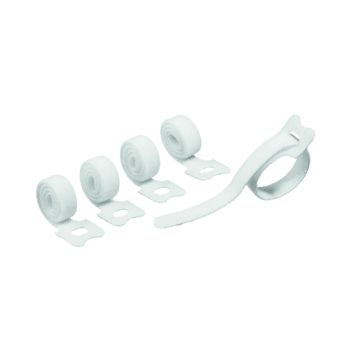Durable Cavoline Cable Management Grip Tie White (Pack of 5) 503602
