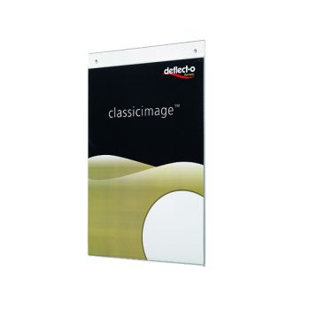 Deflecto Portrait Wall Sign Holder A3 (Top loading design, made of sturdy plastic) DE472YTCRY