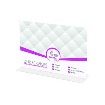 Announce Stand Up Sign Holder A4 Landscape (Constructed from clear plastic) DF47701