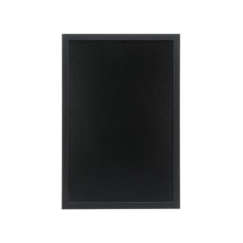 Securit Woody Chalkboard with Chalk Marker and Mounting Kit 400x15x600mm Black WBW-BL-40-60