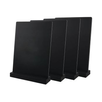 Deflecto Double Sided A5 Countertop Chalkboard Information Display Black (Pack of 4) TCB-A5-BLKX4