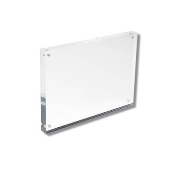 Deflecto Magnetic Block Desktop Card Holder Acrylic A5 8mm MCHA511