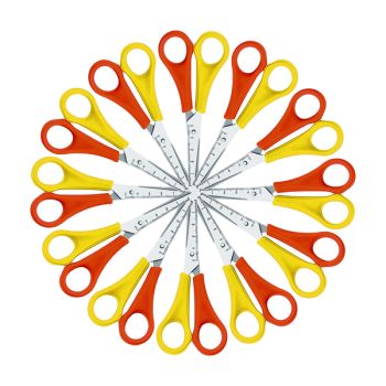 Westcott Left Handed Scissors 130mm Yellow/Orange (Pack of 12) E-21593 00