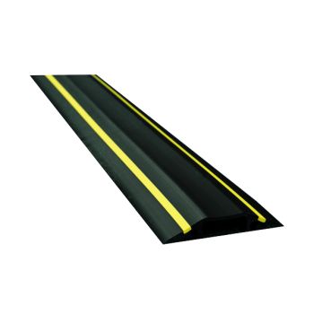 D-Line floor Cable Cover Hazard 80mm 1.8m c/w connectors Yellow/Black FC83H
