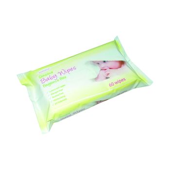 EcoTech Baby Wipes Fragrance Free 60 Sheets (Pack of 12) FPBW60FF