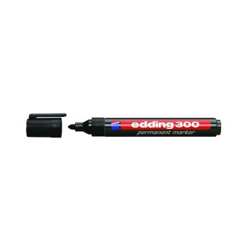 Edding 300 Permanent Bullet Tip Marker Black (Pack of 10) 300-001
