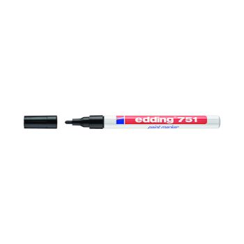 Edding 751 Bullet Tip Paint Marker Fine Black (Pack of 10) 4-751001