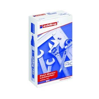 Edding 750 Opaque White Bullet Tip Paint Marker (Pack of 10) 750-049