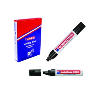 Edding 800 Chisel Tip Permanent Marker Extra Large Black (Pack of 5) 800/5-001