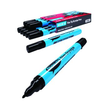 Show-me Drywipe Marker Fine Tip Black (Pack of 10) FPSDP