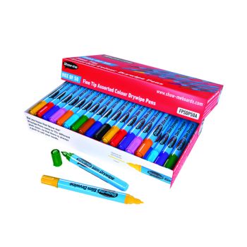 Show-me Drywipe Marker Fine Tip Assorted (Pack of 50) FPSDP50A