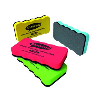 Show-me Magnetic Whiteboard Eraser Assorted (Pack of 4) MWE4