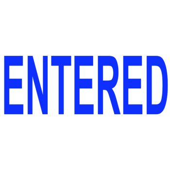 COLOP Green Line Word Stamp ENTERED Blue C144836ENT