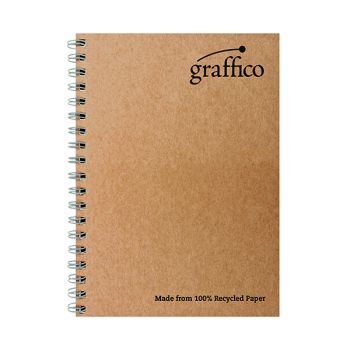 Graffico Recycled Wirebound Notebook 160Pg A4 (Pack of 10) EN07340