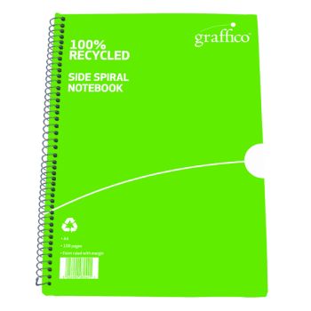 Graffico Recycled Wirebound Notebook 100 Pages A4 (Pack of 10) 9100035