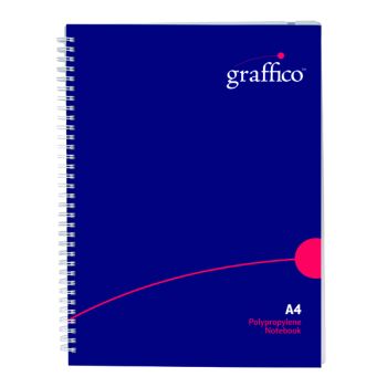 Graffico Hard Cover Wirebound Notebook 160 Pages A4 500-0510