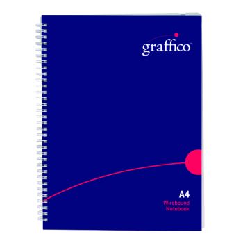 Graffico Polypropylene Wirebound Notebook 140 Pages A4 500-0504