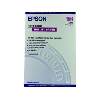 Epson White Photo Inkjet Paper A3+ (Pack of 100) C13S041069