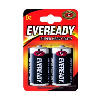 Eveready Super Heavy Duty D Batteries (Pack of 2) R20B2UP