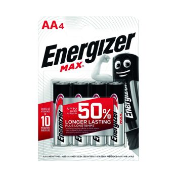 Energizer MAX E91 AA Batteries (Pack of 4) E300112500 - DISCONTINUED