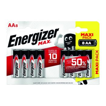 Energizer MAX E91 AA Batteries (Pack of 8) E300112400 - DISCONTINUED