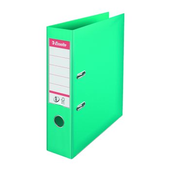 Esselte 75mm Lever Arch File Polypropylene A4 Turquoise (Pack of 10) 811550