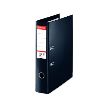 Esselte 75mm Lever Arch File Polypropylene Foolscap  Black (Pack of 10) 48087