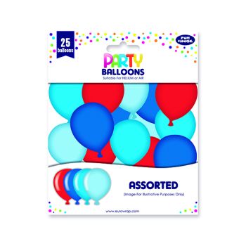 Party Balloons Blue/Red (Pack of 6) 12924-B-1