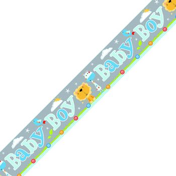 Baby Boy Banner Blue/Grey (Pack of 6) 6837-BBB-1
