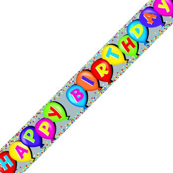 Holographic Happy Birthday Balloon Banner (Pack of 6) 6837-HBH-4