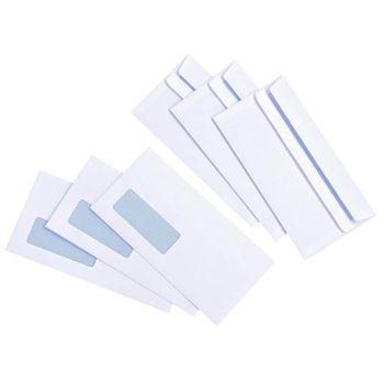 5 Star Envelopes Wallet Press Seal Window 90gsm DL 110x220mm White (Pack of 1000)