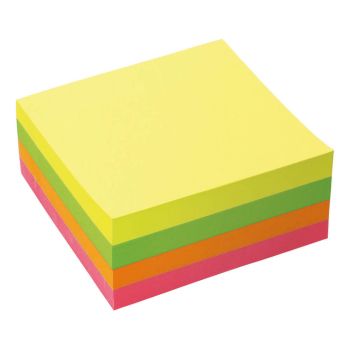 5 Star Sticky Notes Removable Cube Neon Rainbow 76x76mm 397980