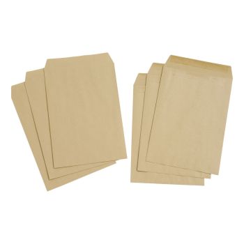 5 Star Envelope C4 Pocket Self Seal 90gsm Plain Manilla (Pack of 250)
