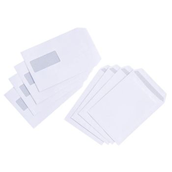 5 Star Envelopes Pocket Press Seal Window 90gsm C5 229x162mm White (Pack of 500)
