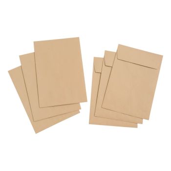 5 Star Envelope C4 Gusset 25mm Peel and Seal 115gsm Manilla (Pack of 125)
