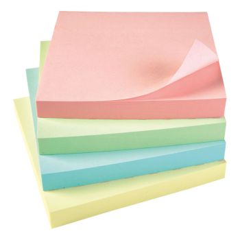 5 Star Sticky Notes Removable Pastel 76x76mm (Pack of 12) 912955