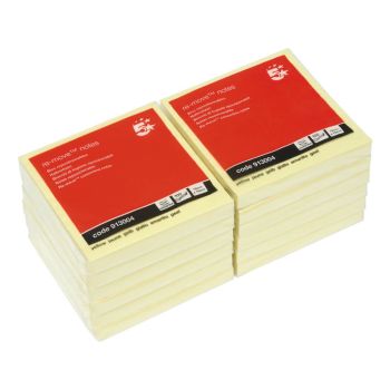 5 Star Sticky Notes Removable Concertina Pad Yellow (Pack of 12) 913004