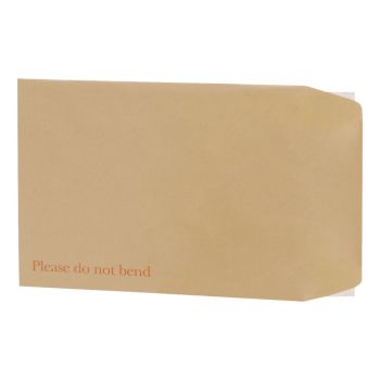 5 Star Office Envelopes Recycled Board Backed Hot Melt Peel/Seal 240x165mm Manilla (Pack of 125)