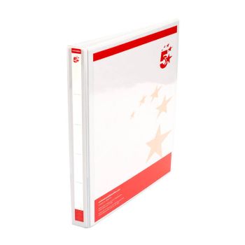 5 Star Office A4 Presentation Ring Binder Polypropylene 16mm 4D-Ring White (Pack of 10)