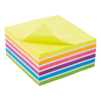 5 Star Sticky Notes Removable Cube Rainbow 940554