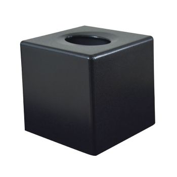 Devon Cube Tissue Box Holder Black (Pack of 6) 4621