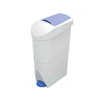 Sanitary Bin Pedal Operated 20 Litre White/Blue WR-FQ-1003