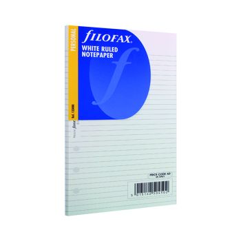 Filofax Refill Personal Ruled Paper White (Pack of 30) 133008