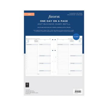 Filofax Refill Day Per Page A4 White 2027 27-68719