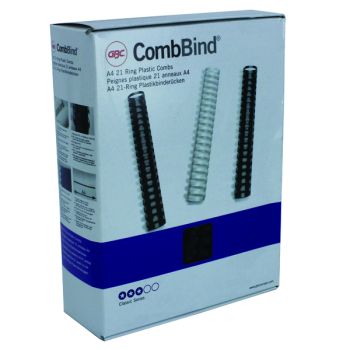 GBC CombsBind A4 16mm Binding Combs Black (Pack of 100) 4028600
