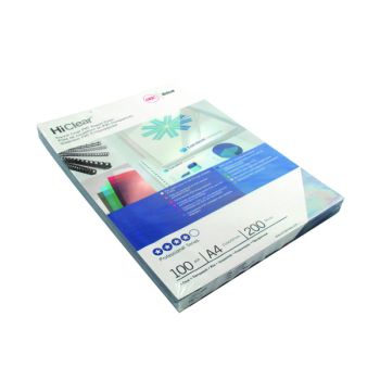 GBC HiClear A4 Binding Cover 200micron Super Clear (Pack of 100) CE012080E